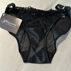 Loveday London Oncilla Knicker/Brief Black Size L patent leather